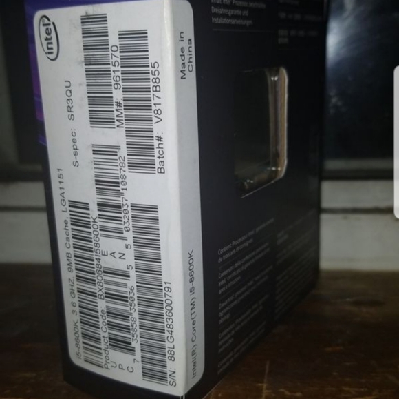 Intel i5-8600k Unlocked Core Processor 8th Gen - Picture 8 of 8